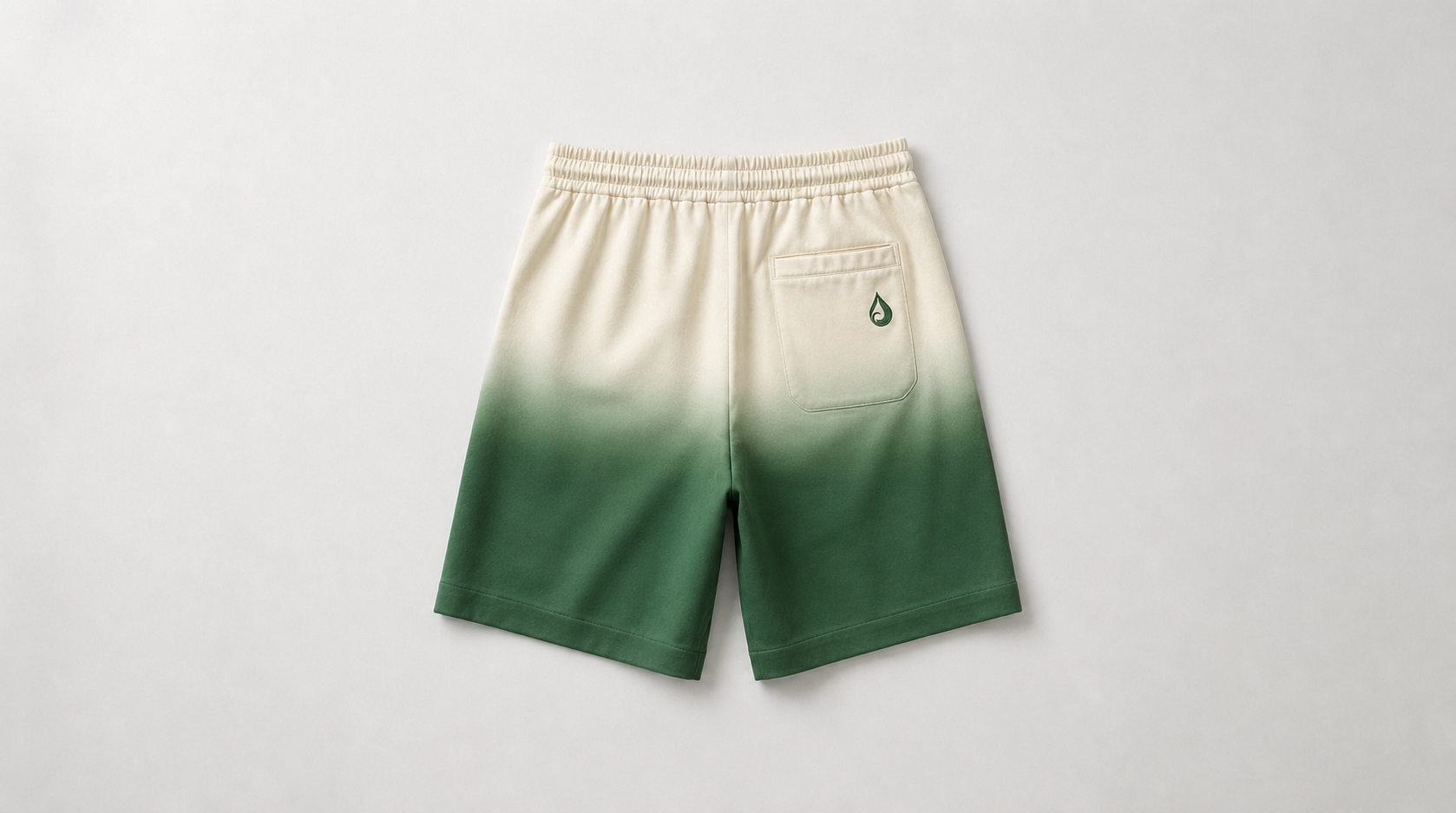 Tevilah Olive Branch ombré silk shorts — back